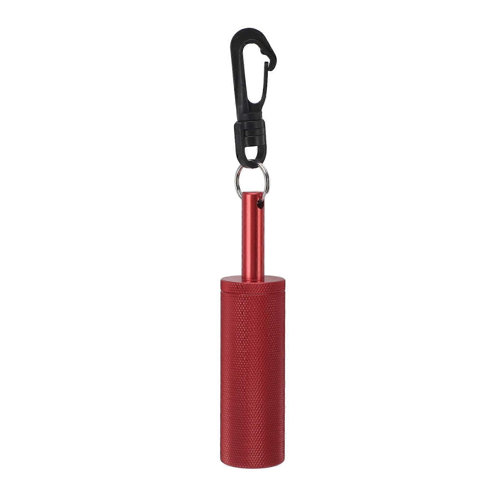 Diving Stick Signal Bell, Clear Sound, Aluminum Alloy, with Clip, Red
