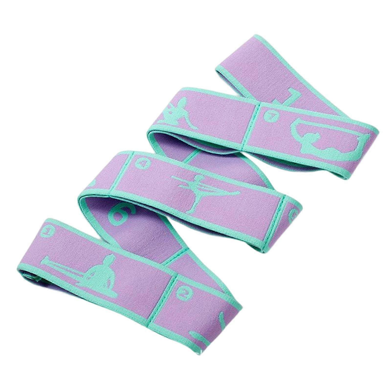 Multifunctional resistance band Training Yoga Auxiliary Stretching Belt Elastic Band Start Level Adults Exercises, Dance, Pilates, Purple