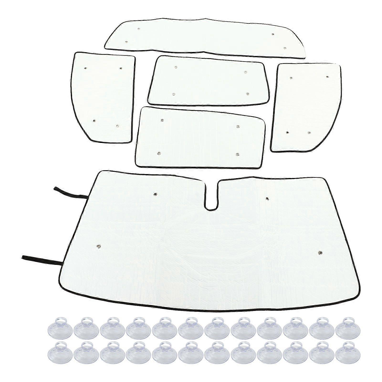 6Pcs Car Windshield Window Sun Shade UV Ray Reflector Heat Shield With Suction Cups for XK50 2007?2021