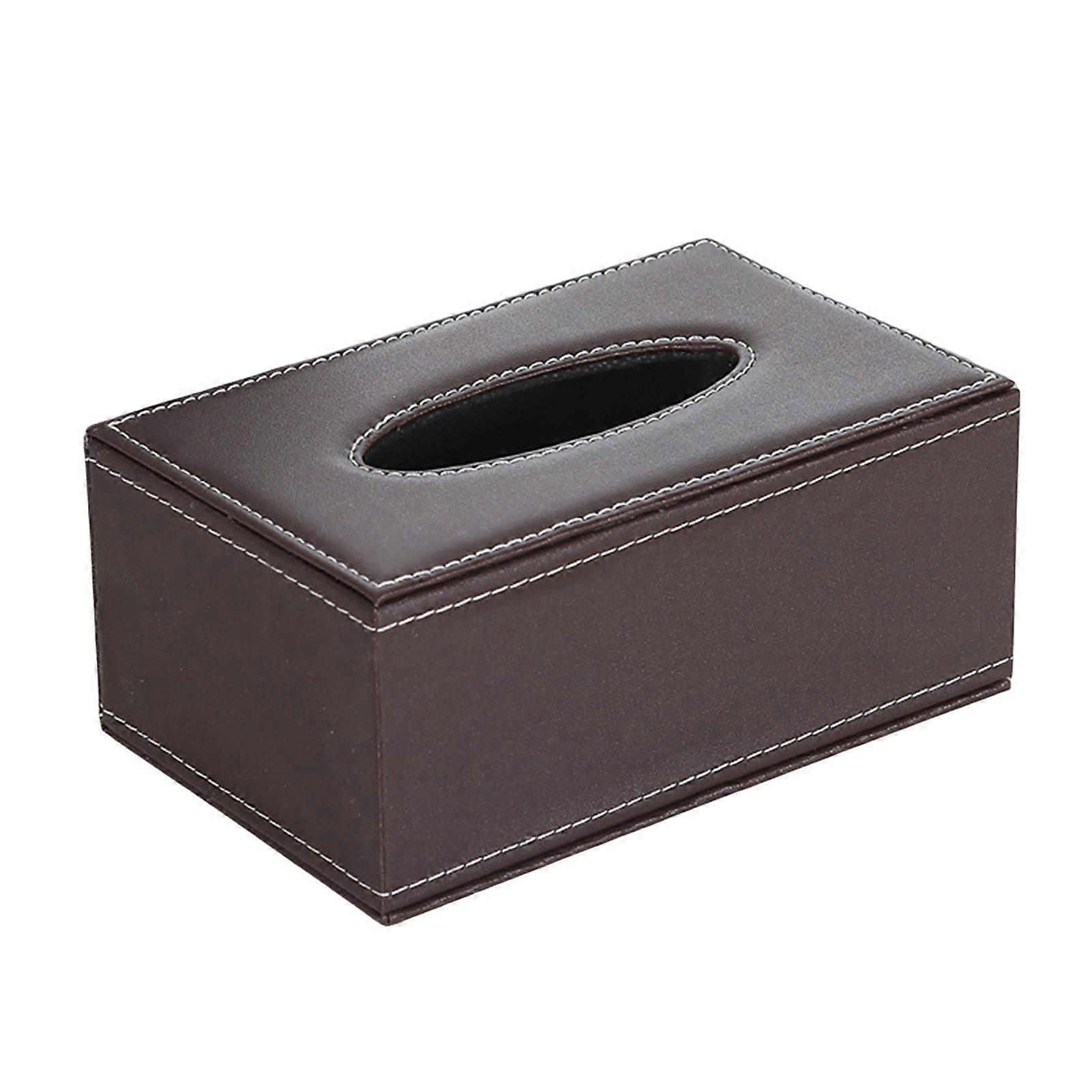 Household Leather Tissue Box Large Capacity Multifunctional Storage Box
