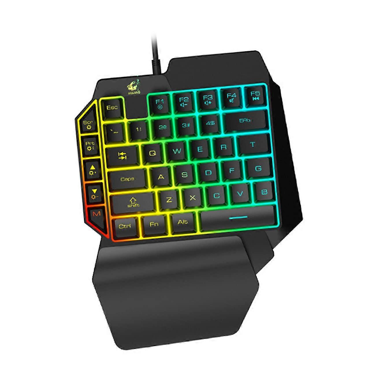1PC Left Hand Mechanical Gaming Keyboard Single Hand Control Keypad with Backlight