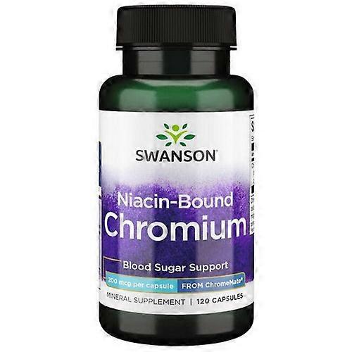 Swanson Vitamins Niacin-Bound Chromium From ChromeMate,200 Mcg,120 Caps