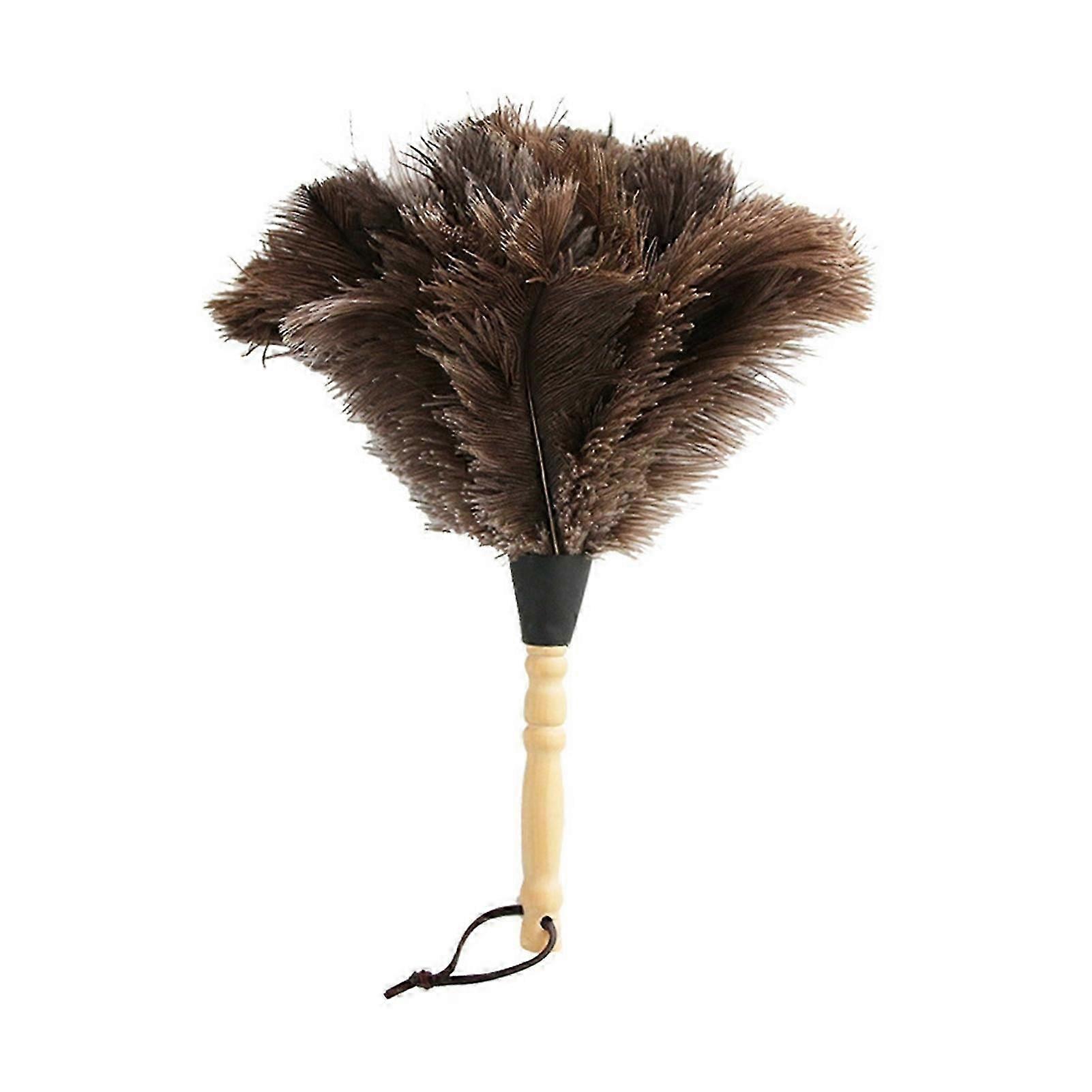 Feather Duster Soft Anti-static Eco-Friendly Washable Återvinningsbar rengöring Struts Hår Trähandtag Fluffig Duster för hemmet