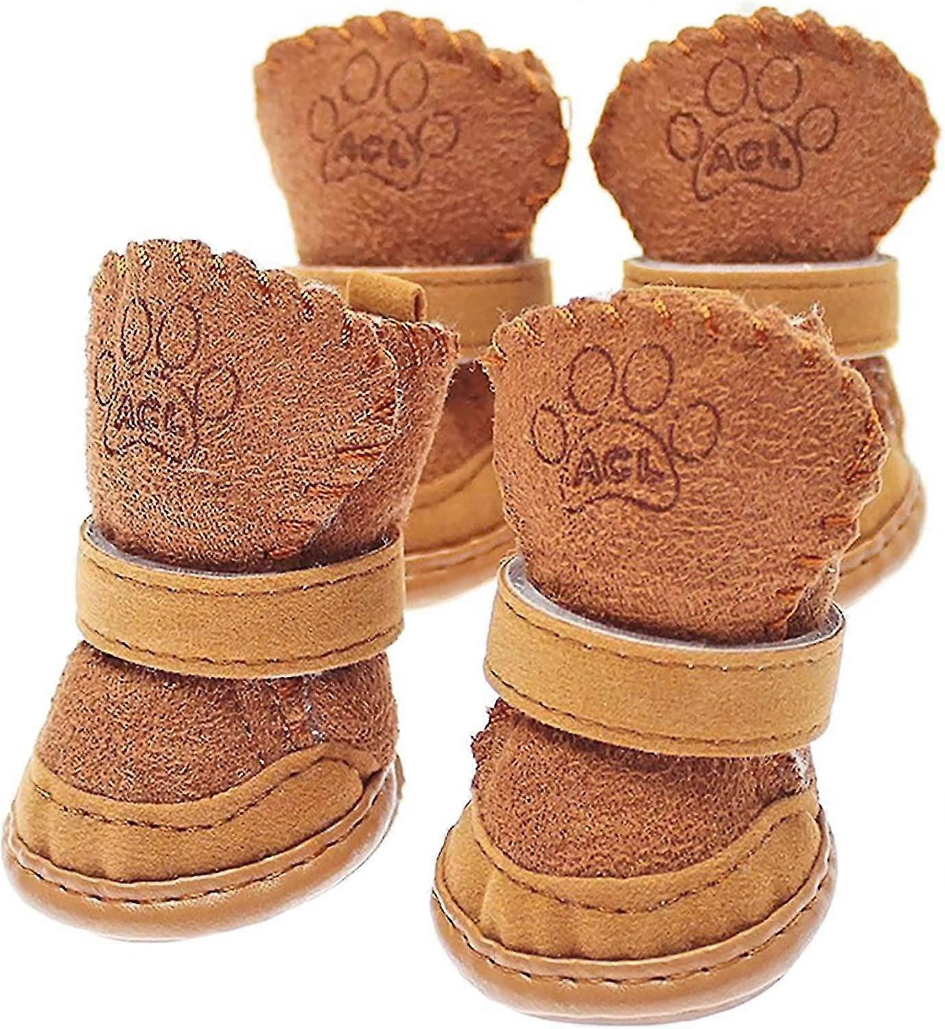 2 pary Puppy Snow Booties dla małych psów, zimowe botki dla psów, małe botki dla psów, buty dla psów na zimne dni
