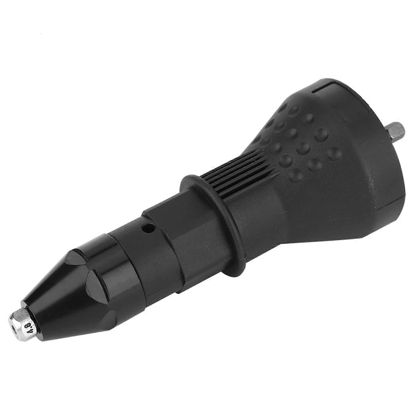 Riveting Gun Adapter Electric Rivet Nut Gun Adapter Riveter Gun Adaptor Riveting Insert Nut Power Drill Tool Kit(Black)