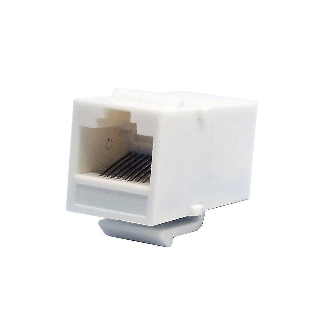 RJ45 Female to Female Inline Coupler Keystone Jack 10 Pack for Cat6/Cat5e Networking - White Color