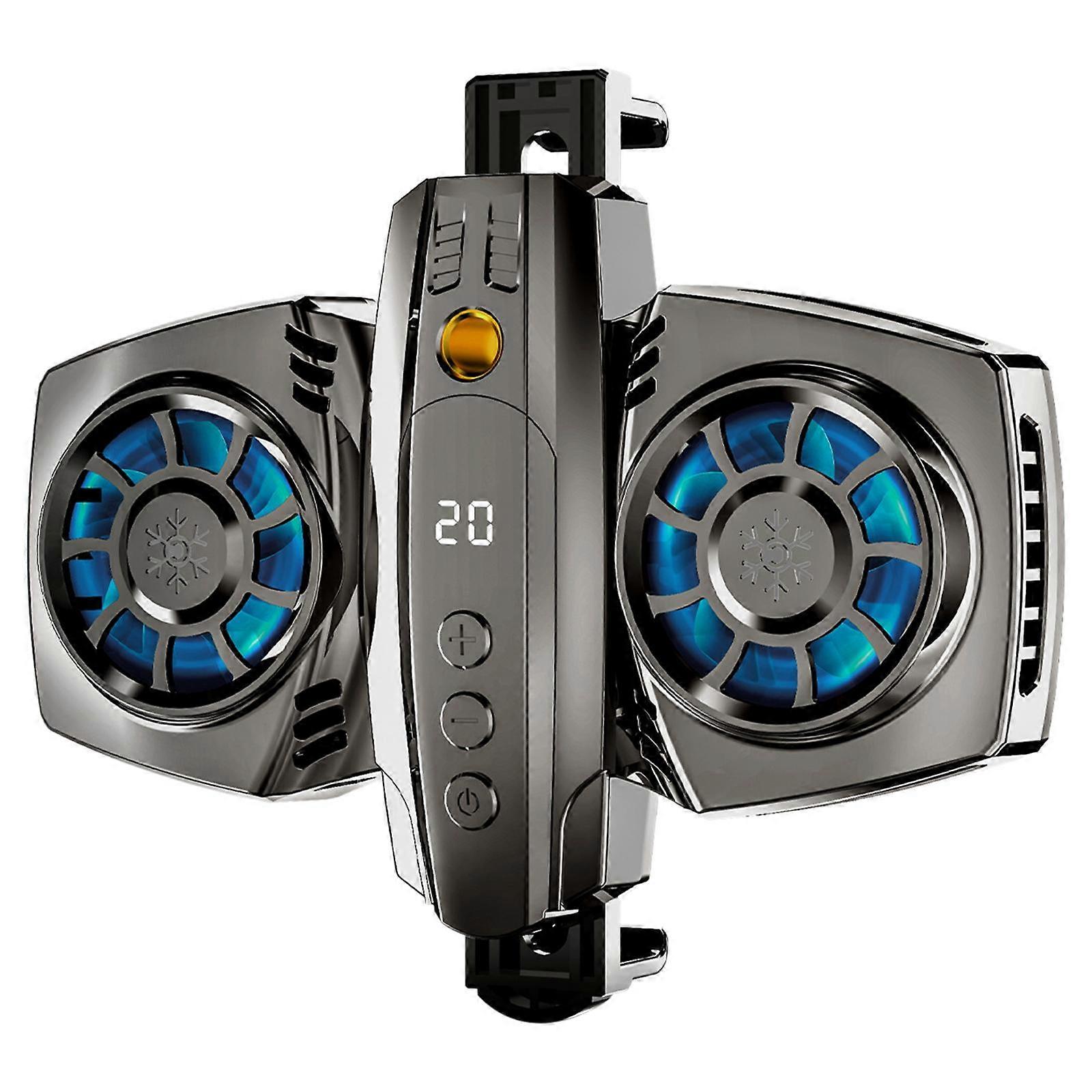 Phone Cooler Rechargeable with Dual Semi-Conductor Dual Cooling Fan with RGB