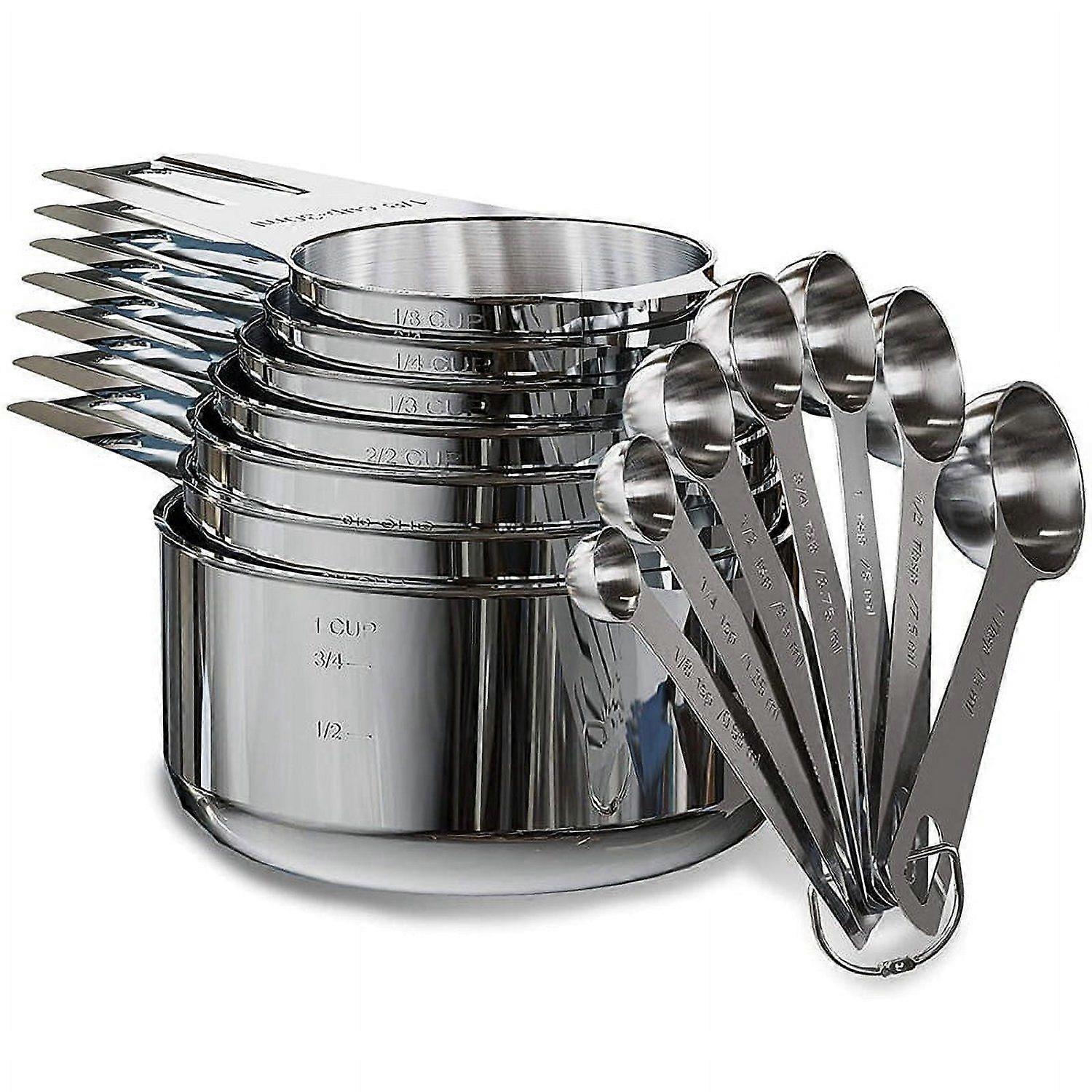 14 Pcs Measuring Cups And Measuring Spoons, Stackable