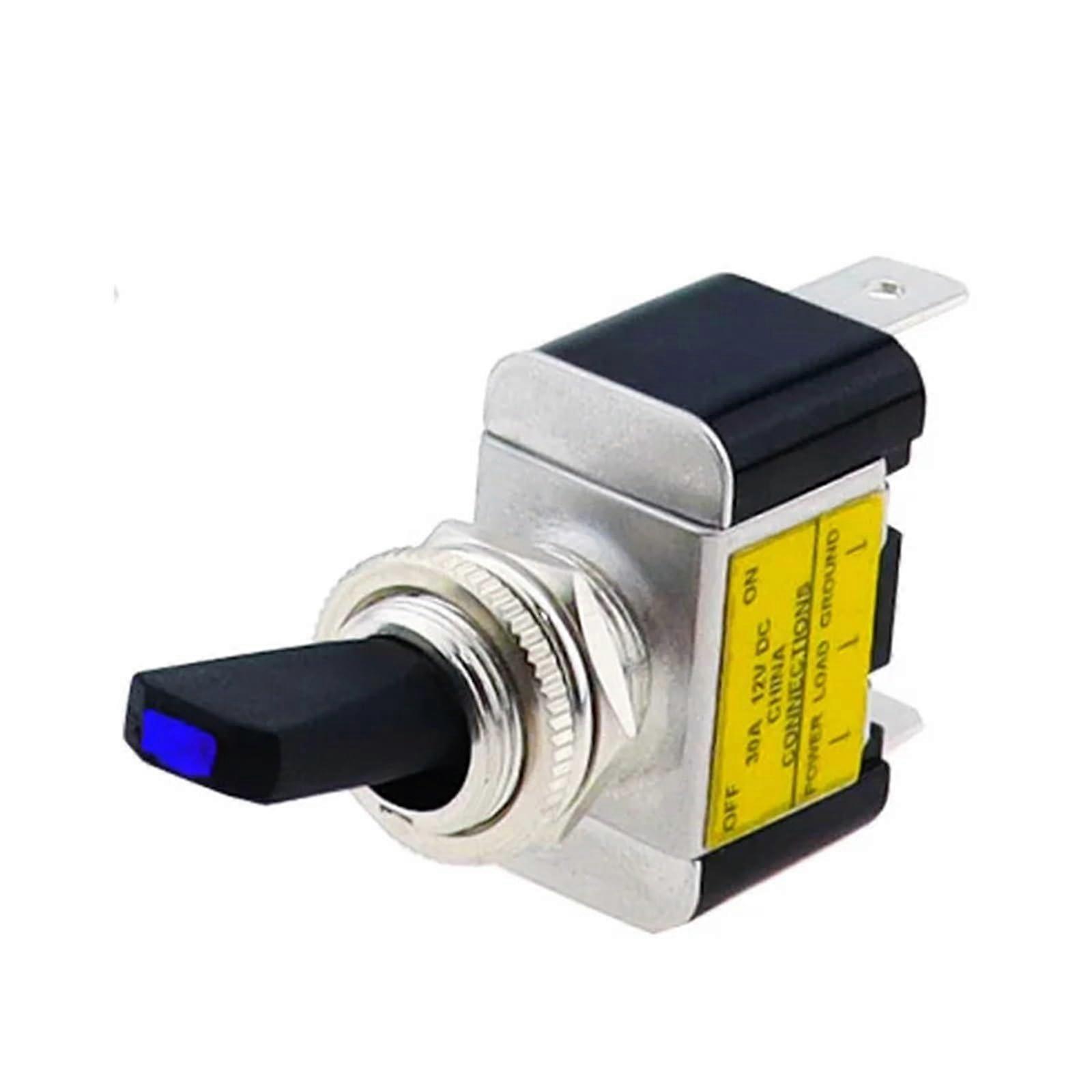 30A 12V Auto Illuminated Toggle Switch LED 2 Position Truck SPST ON Off for Car Automotive Boat ATV 1PC 1Pcs(Blue)