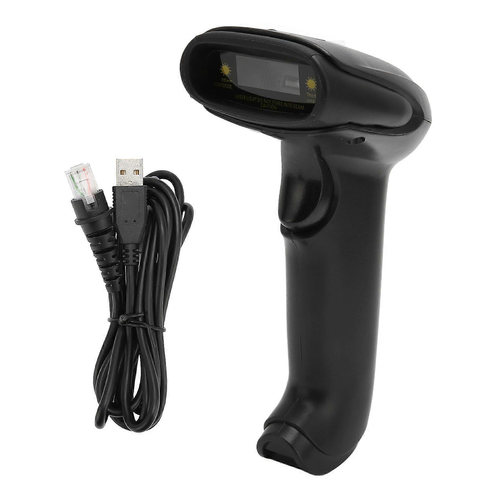 1D Black USB Wired Handheld 1D Barcode Scanner Reader for Supermarkets Convenience Stores Warehouses