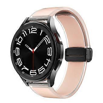 gennemsigtig magnetisk sort spænde silikone ur band til Samsung Galaxy Watch6 / 5 / 4