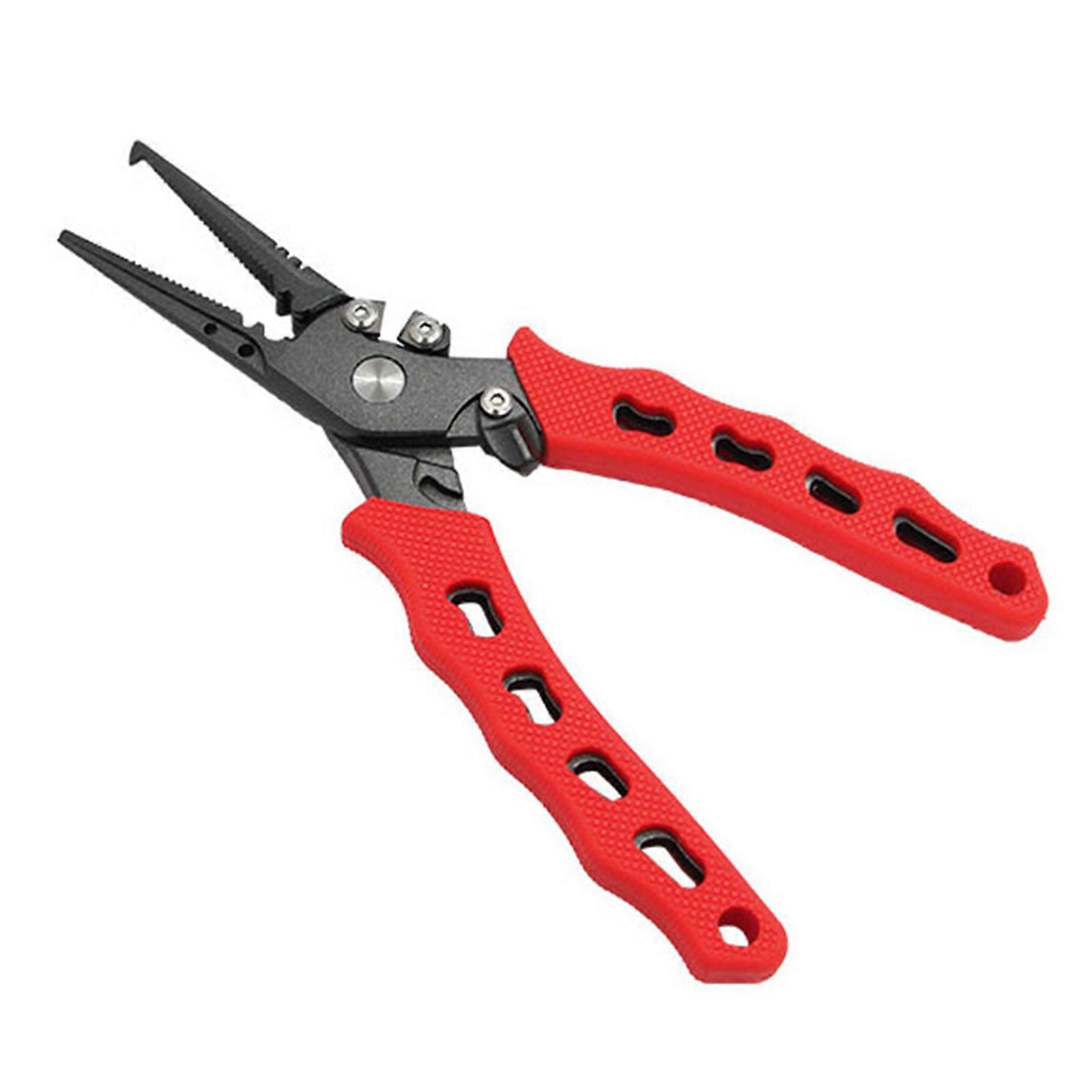 Portable Fishing Plier Fishing Line Scissors Fishing Tool Set for Sharp & Lightweight Portable Multifunctional Plier for  Red