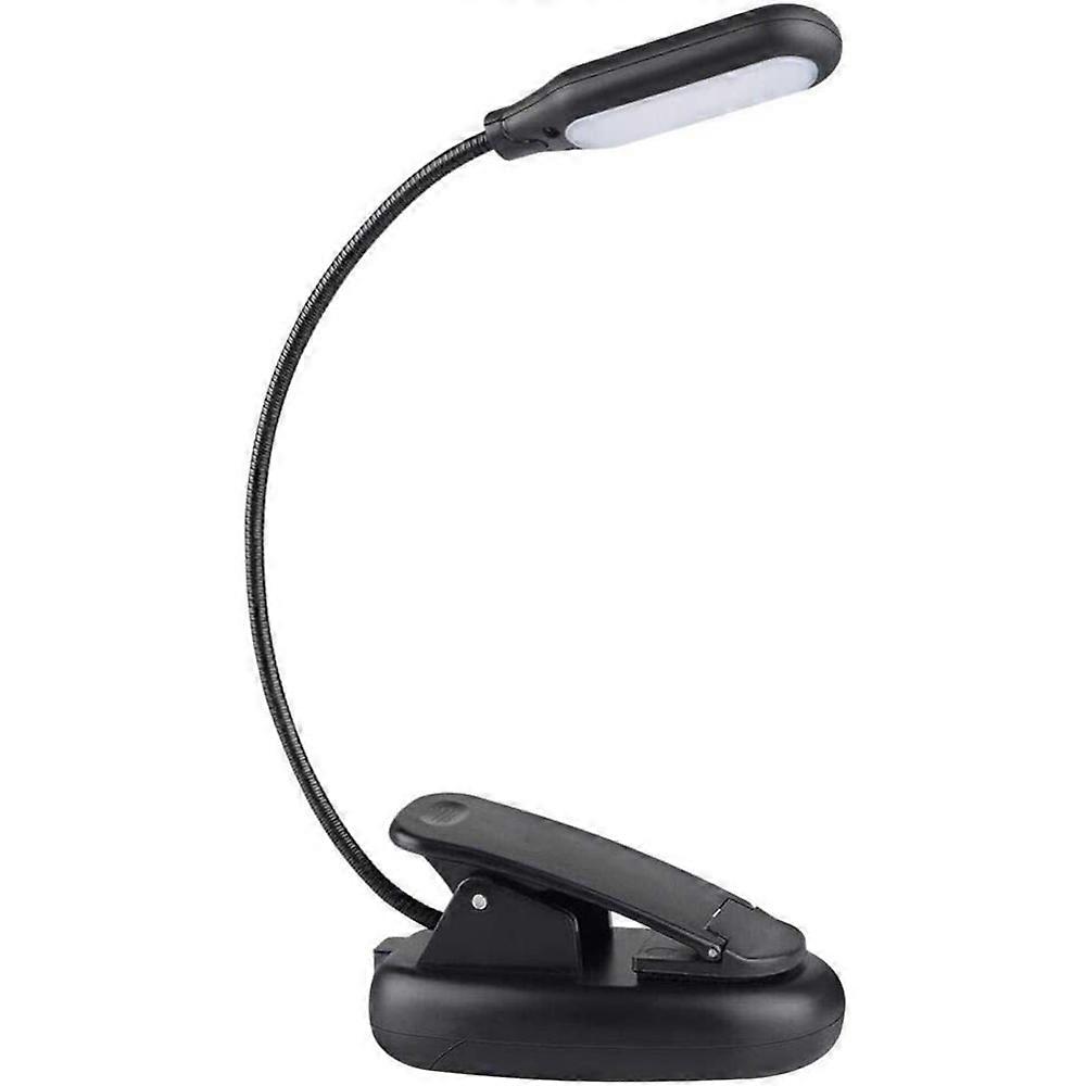 Rechargeable Book Light, Led Clip On Reading Light For Book In Bed, 3 Color 3 Brightness, Up To 60 Hours Eye Care Reading, Warm & White