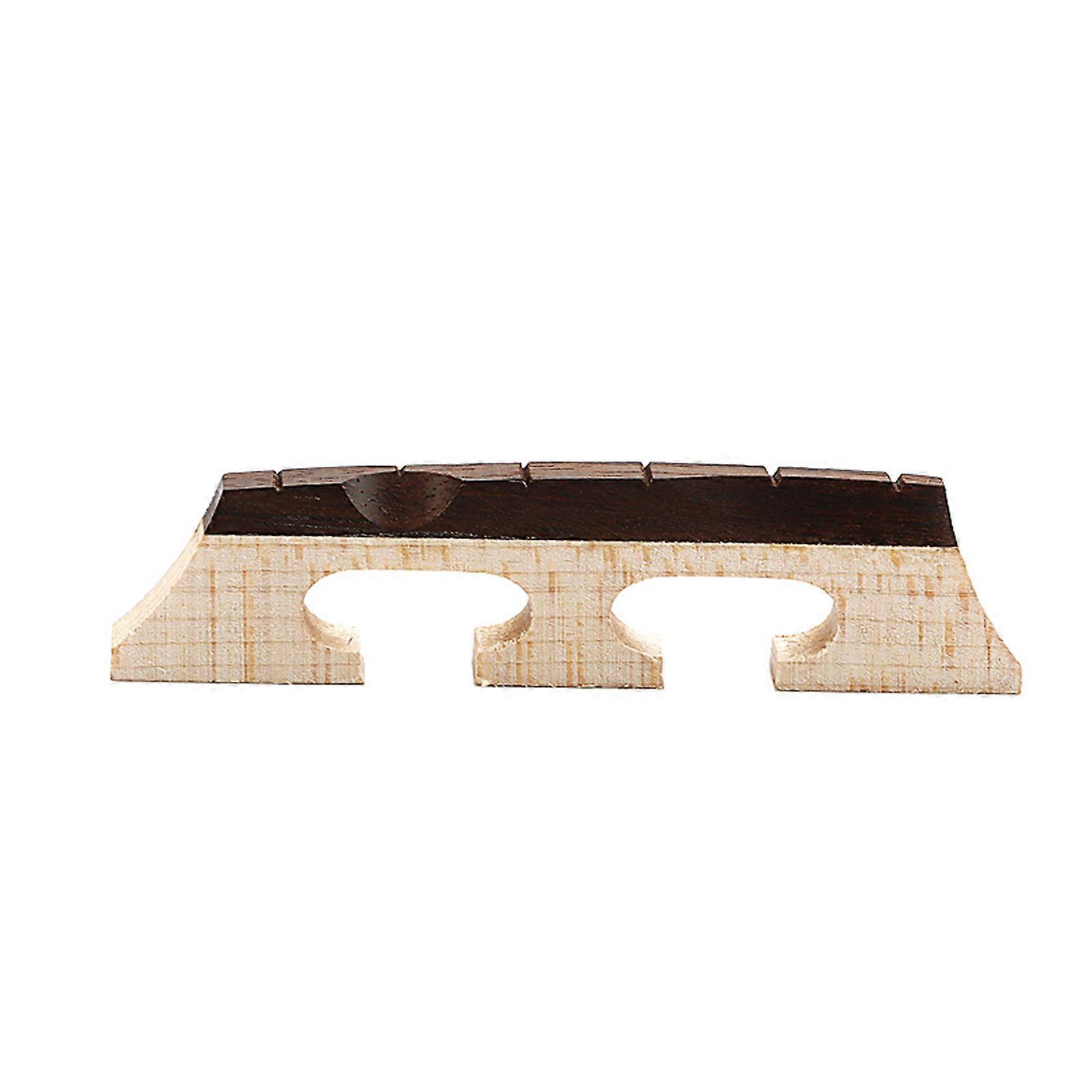 1Pc 6 Strings Banjo Bridge, Banjo Bridge Parts and Accessories Replacement, Ebony Maple Banjo Bridge for 6 String Banjo