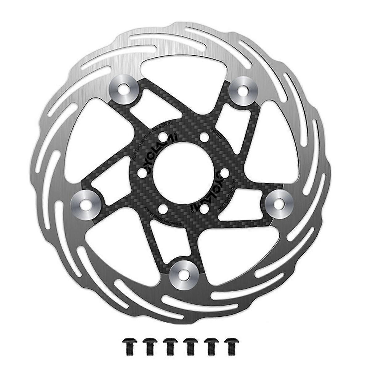 Vélo Frein à disque Vélo Flottant Fibre de Carbone 6 Trous Frein de Vélo de Route Ultra-léger 180mm