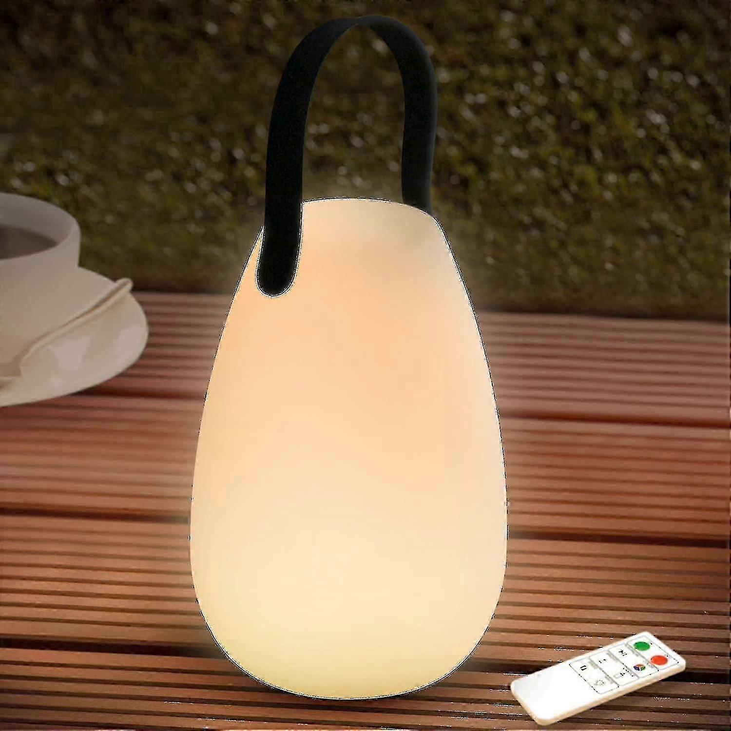 Rechargeable Table Lamp Outdoor Led 8 Colors Dimmable Wireless Table Lamp With Remote Control, 4 Dimmable Levels, Eye Protection 3000k [energy Class A