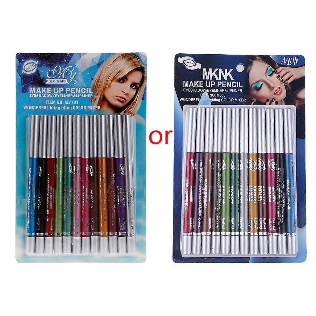 Liquid Glitter Eyeliner Set,Metallic Shimmer Glitter Eyeshadow Waterproof Longlasting Sparking Colorful Eyeliner Kit Mixed Color