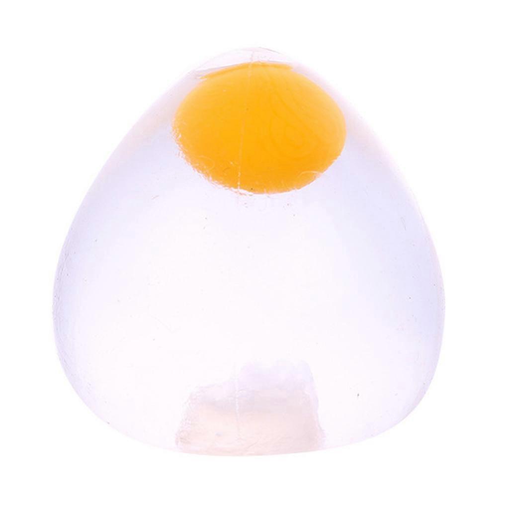 1PC Stress Relief Toy Practical Joke Toy Realistic Egg Mini Squeeze Ball Novelty Toy Interactive Fidget Vent Toy for ADD Transparent egg