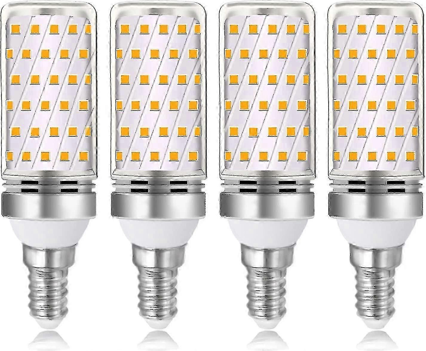 Lâmpada LED E14 16W Branco Quente 3000K 1600lm, Equivalente a Halógeno 100W-120W, Pacote com 4 AC 230V Não Regulável