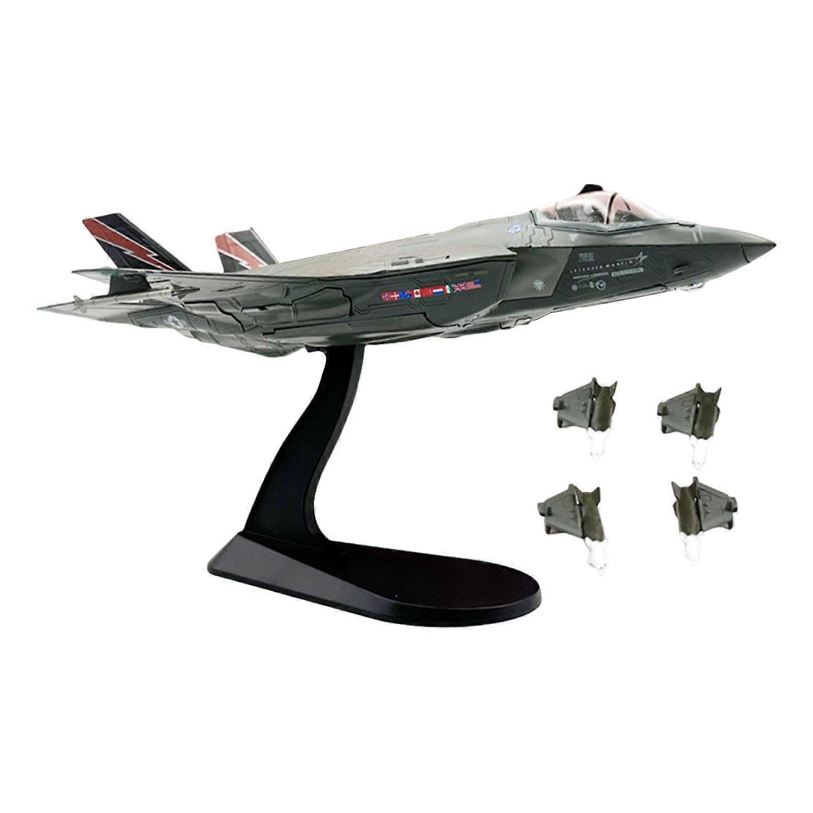 1/72 F 35A Fighter Model Diecast Plane Model Ornament with Stand Attack Fighter