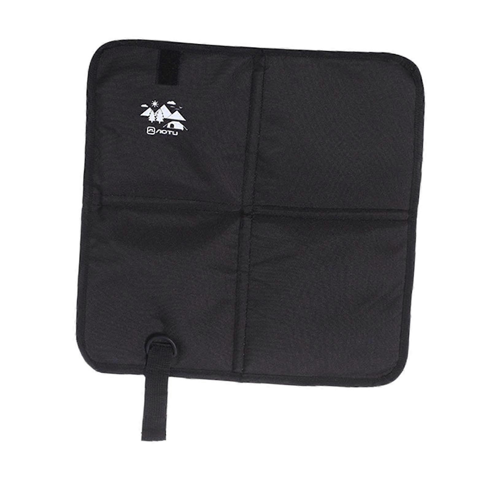 Foldable Seat Cushion for Stadium, Light Mini Seat Mat for Hiking, Picnicking, Black, Compact and Practical