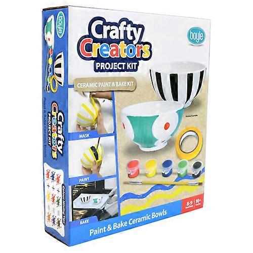 Crafty Creators Ceramic Paint and Bake Project Kit - Bowls