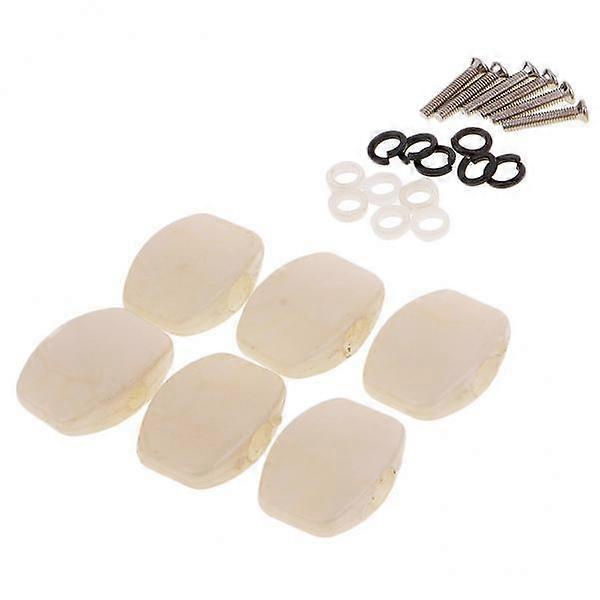 2-4pack 6 κομμάτια λευκό μαργαριτάρι κιθάρα tuning μανταλάκια πλήκτρα δέκτες κεφαλές μηχανών