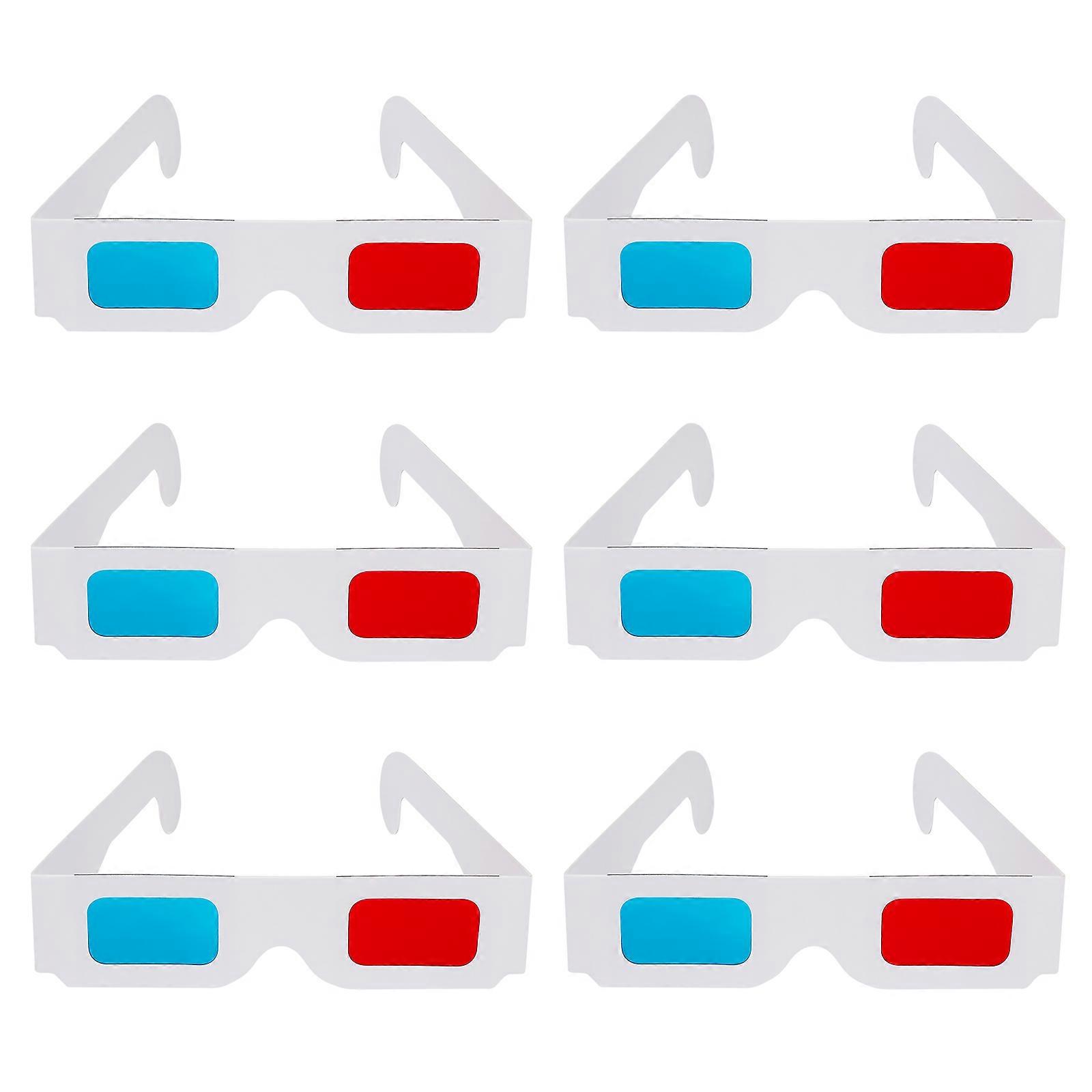 Lightweight Cardboard 3D Glasses for Film and Photo Viewing, Convenient Pack of 30 Units