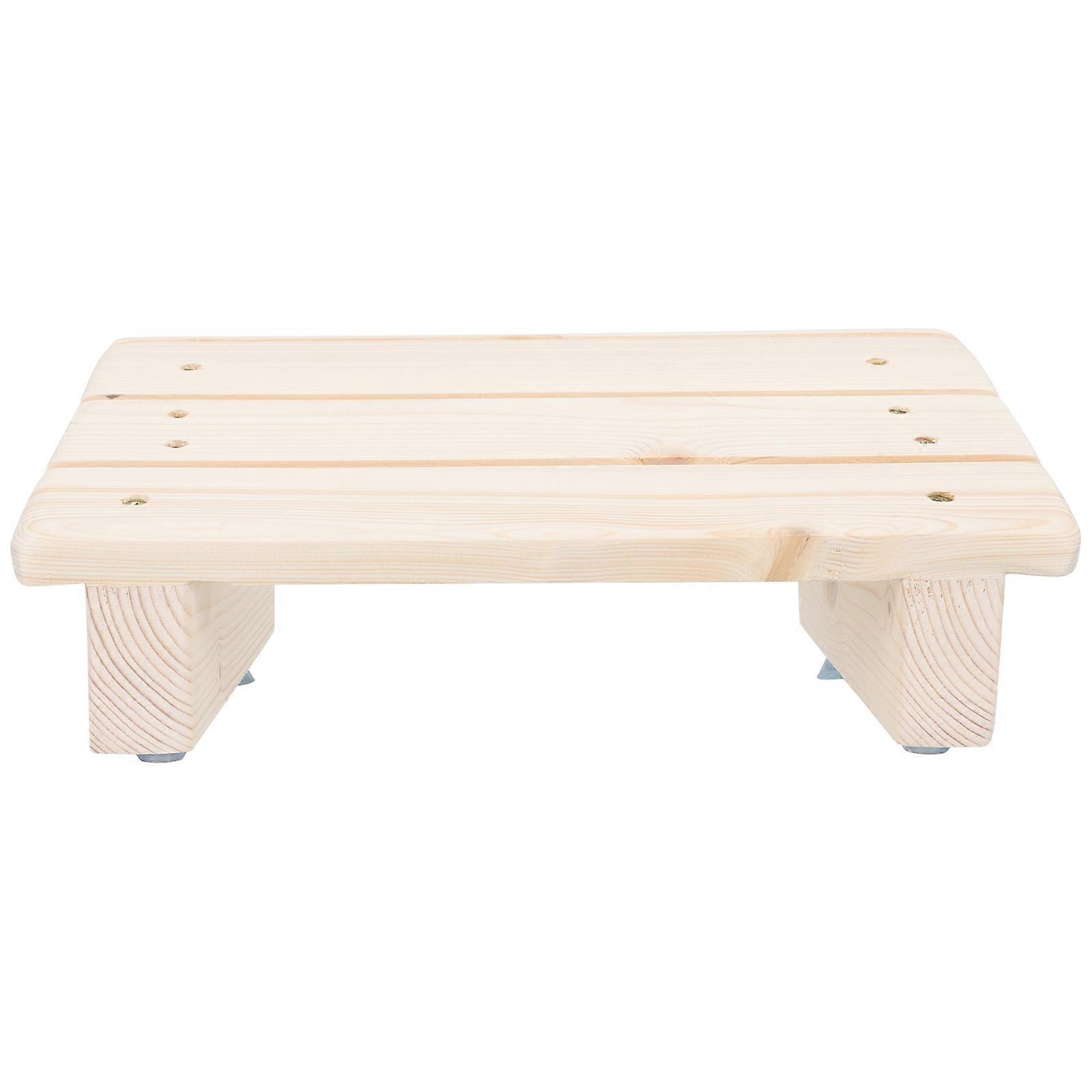 Wooden Footstool with Ergonomic Design for Office and Home Use Comfortable and Portable Foot Rest for Relaxation and Support