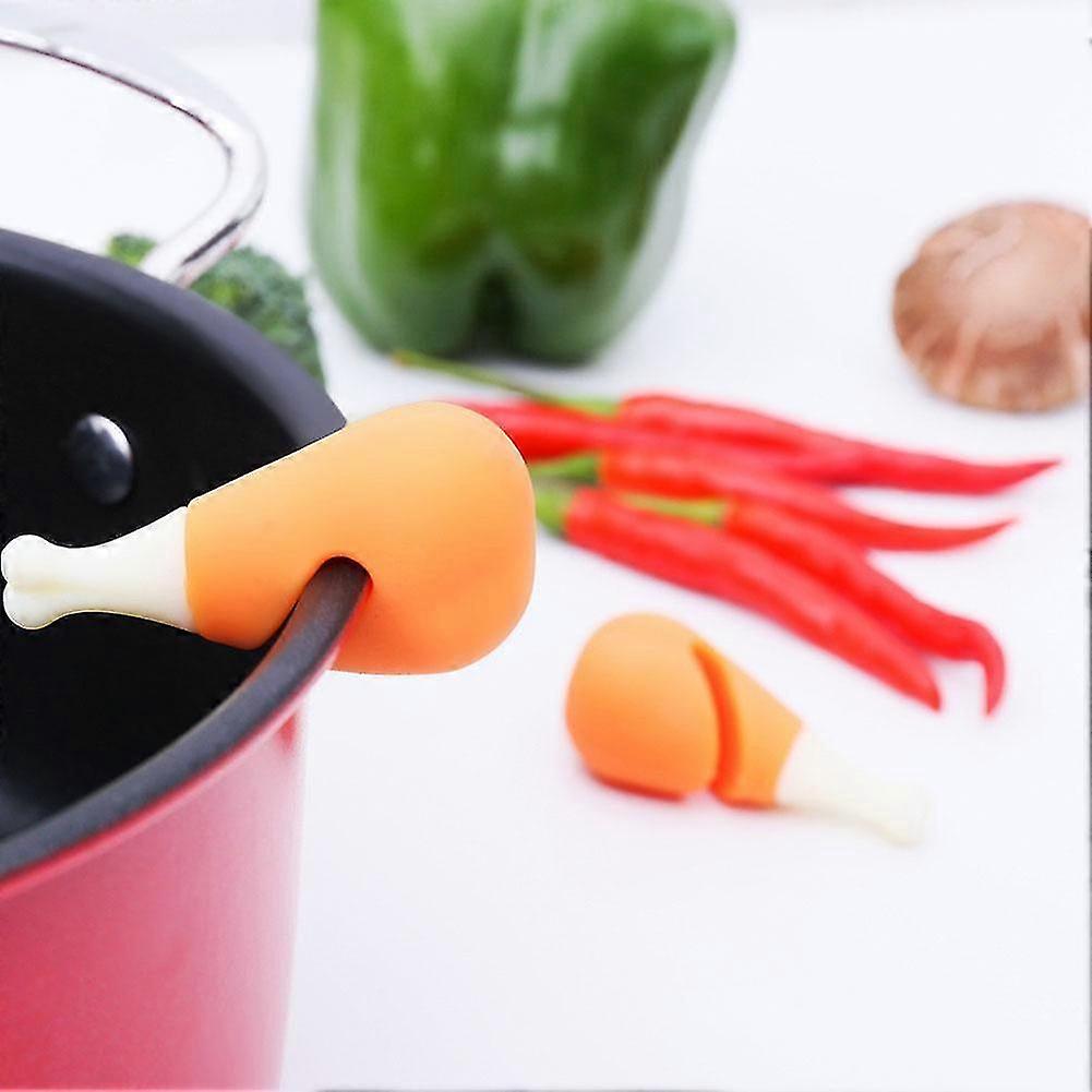 2025 1/3Pcs Silicone Splash-Proof Pot Lid Holder Heat-Resistant Overflow Plug Lifter