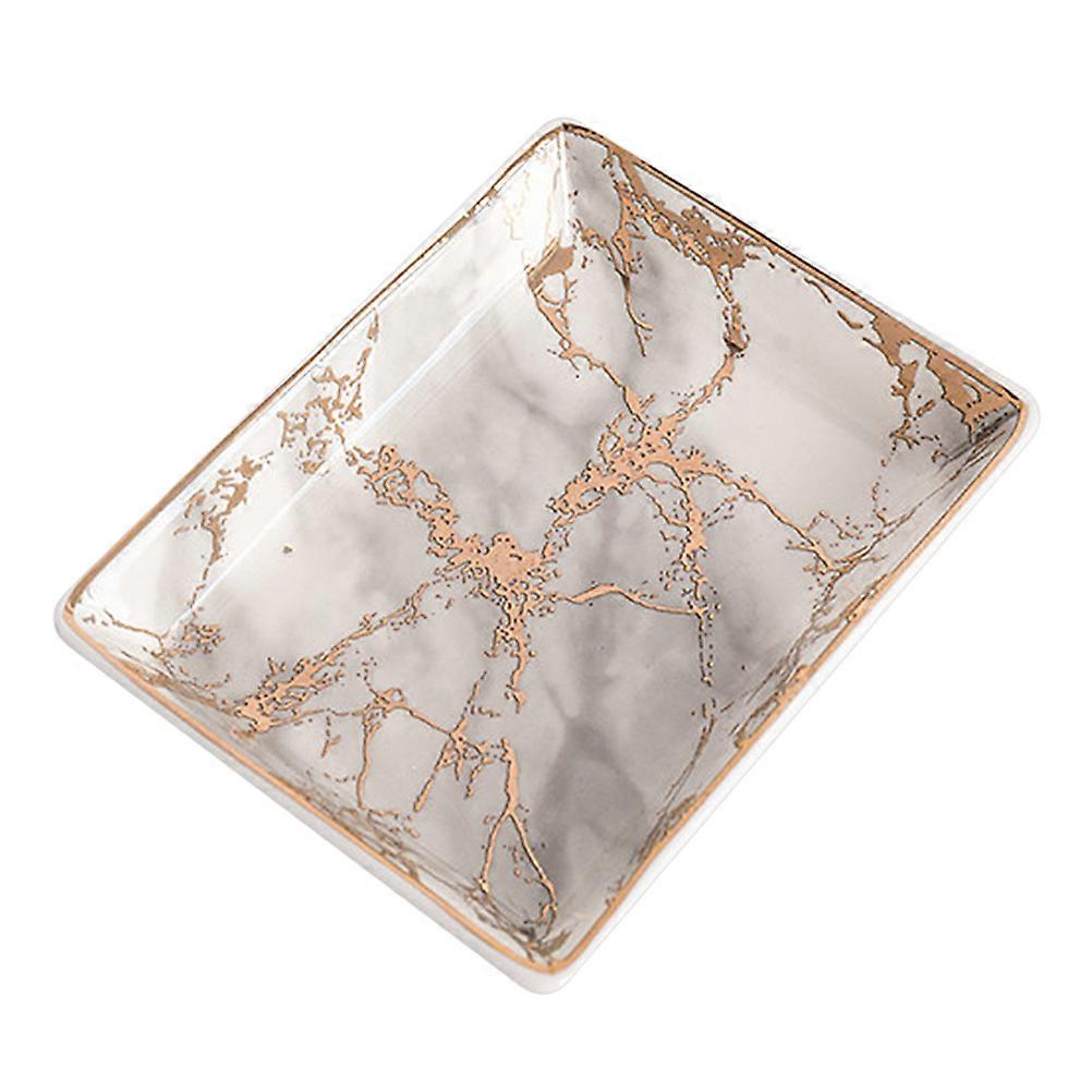 Jewelry Display Tray Creative Shape Ceramic Material Restaurant Adornment 1Pcs