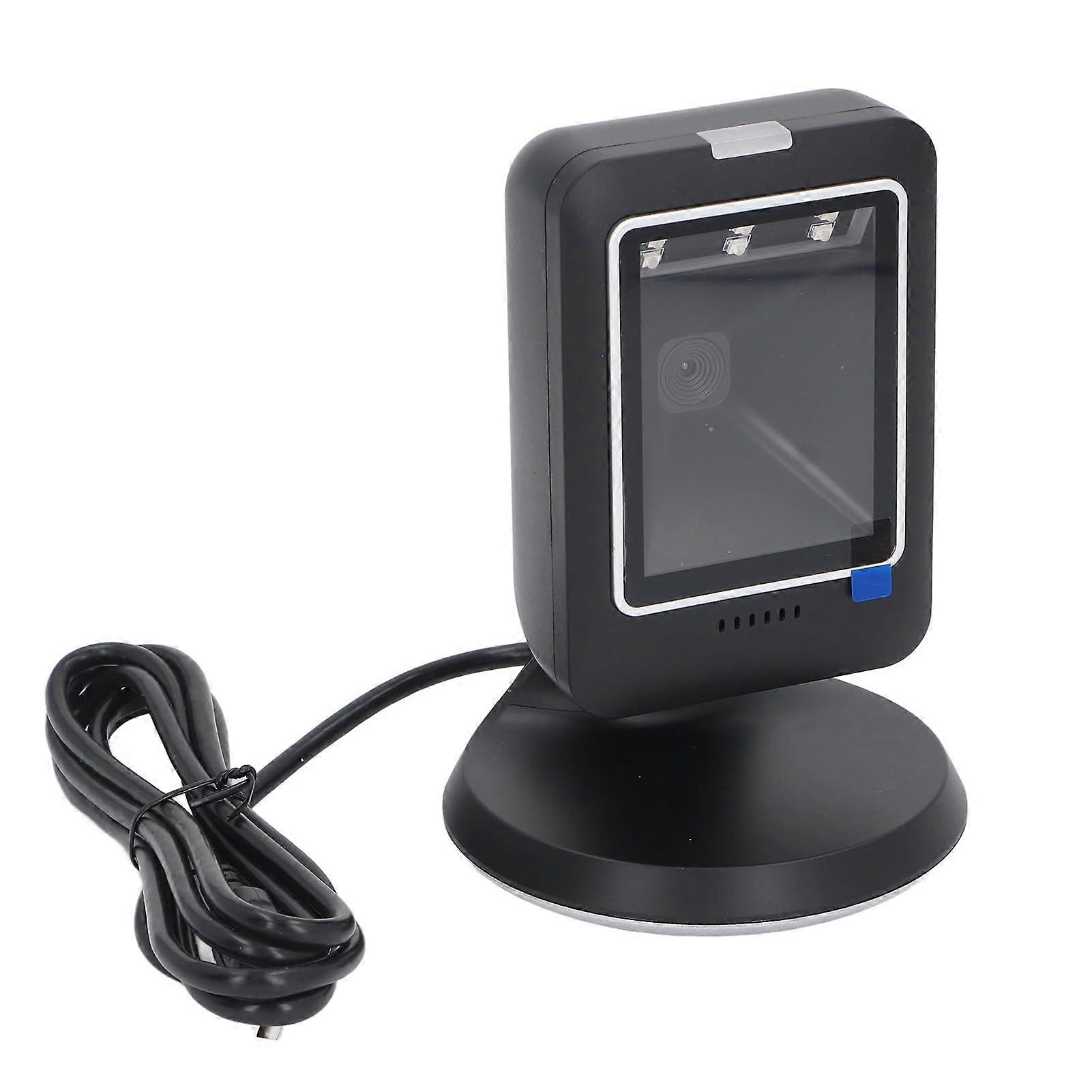 2D Barcode Scanner Automatic Omnidirectional Desktop Reader with USB Connectivity for Retail and Inventory Management