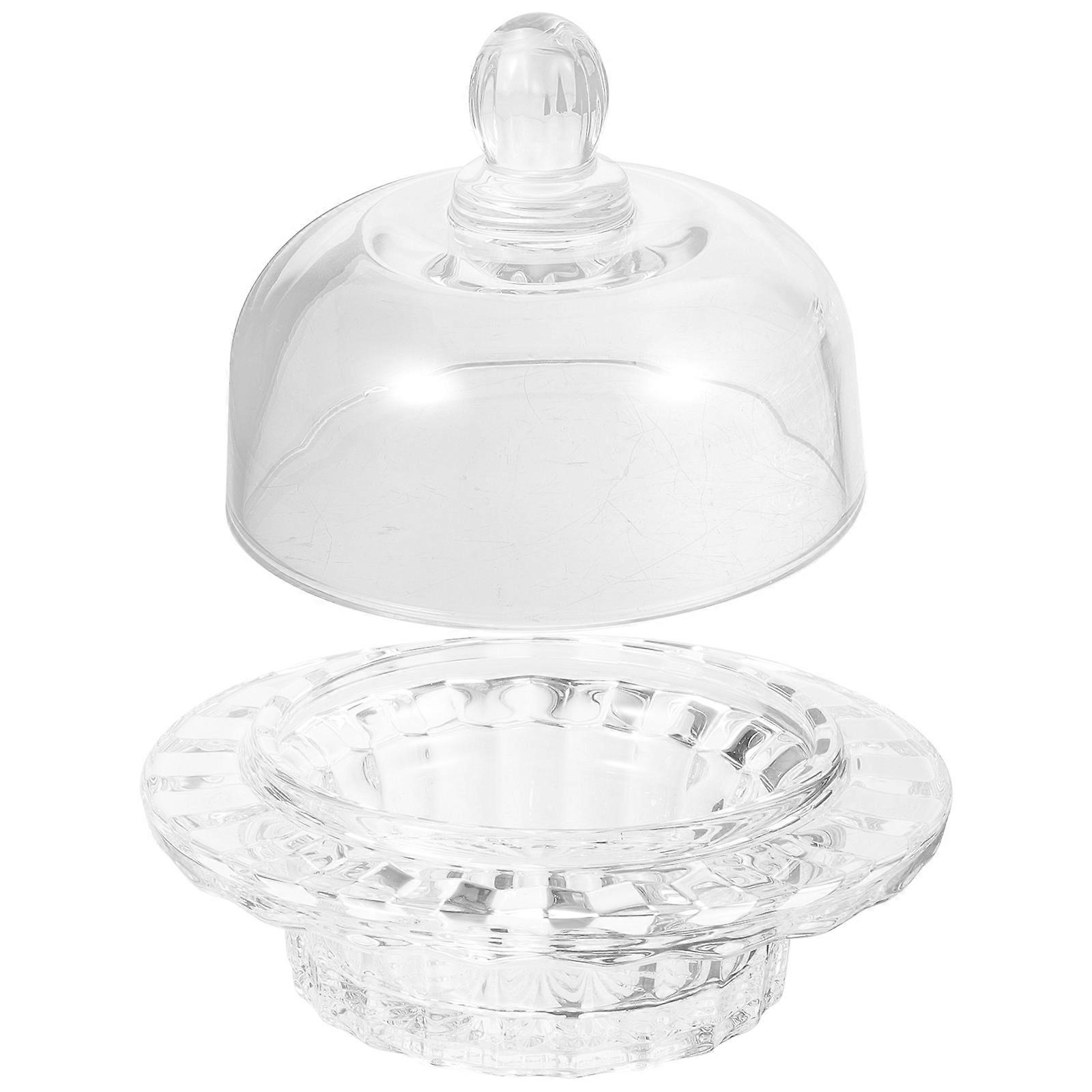 Fruit Serving Bowl Transparent 12.5x12.5x12.5cm Microwave Safe For Household Users