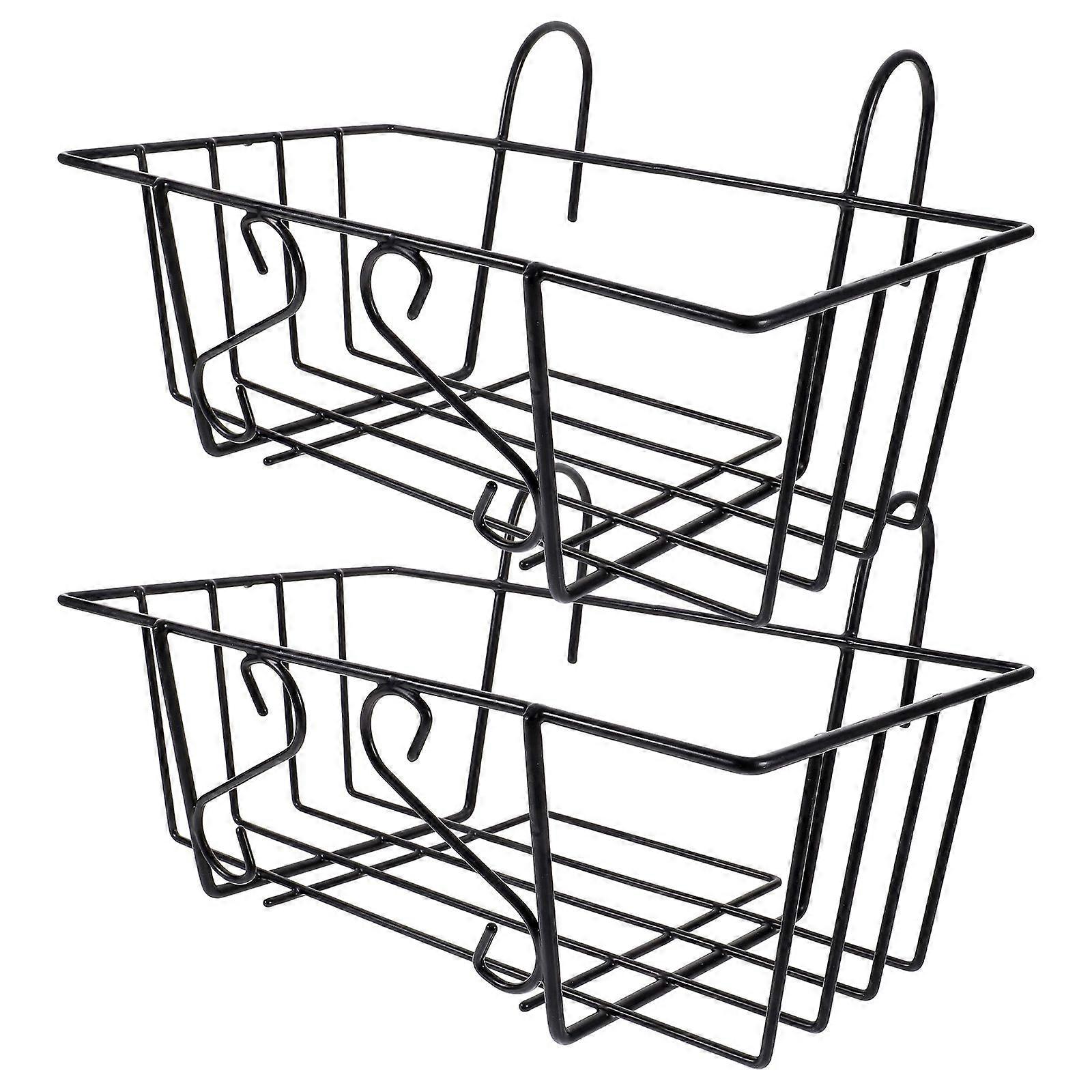 2個のバルコニーハンギングプランターシェルフハンギング植木鉢ホルダーフェンス用手すり植物ハンガー