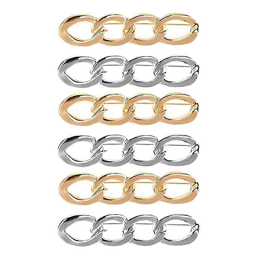 6pcs Waist Tightener Clips for Pants Jeans Button Replacement No-Sew Detachable Button Pins for Jeans for Waist Adjustment