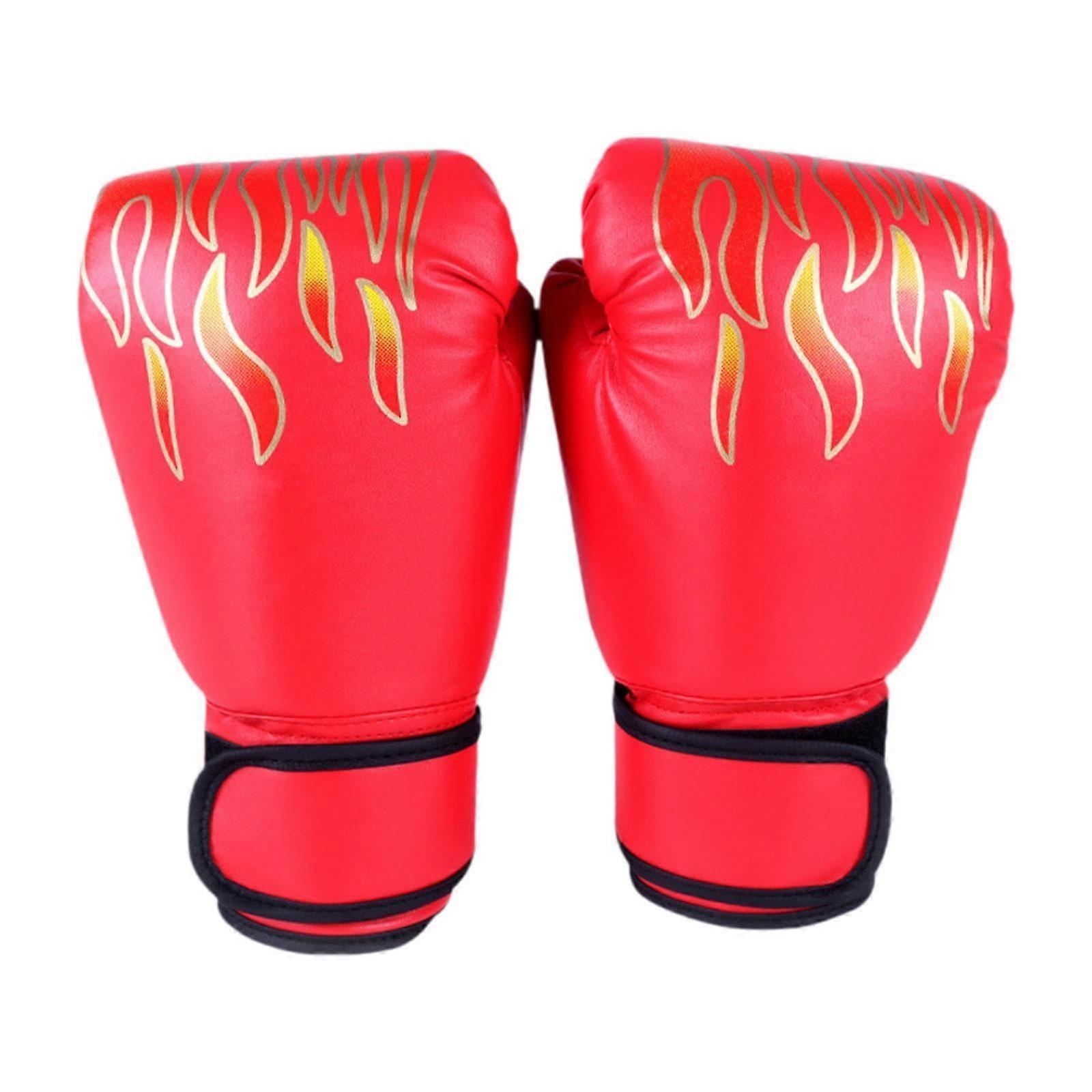 Boxhandschuhe STEHTS SCHEITIGE Ergonomisch Leicht Muay Thai Taschenhandschuhe Rot für Erwachsene Training