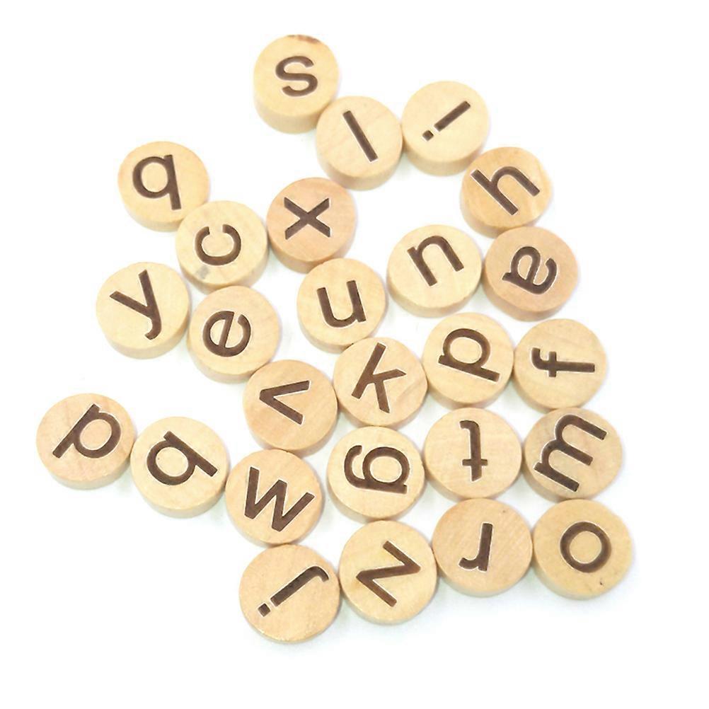 78pcs Decorative Wooden Letter Chips for DIY Crafts, Scrapbooking & Home Decoration – Smooth Wood Material Educational Handicraft Supplies