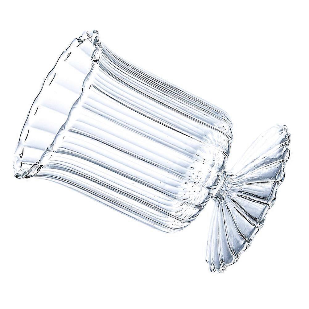 Decorative Candlesticks Glass Candlestick for Restaurant 6.5x6.5x8.5cm Creative Candlestick 1Pc