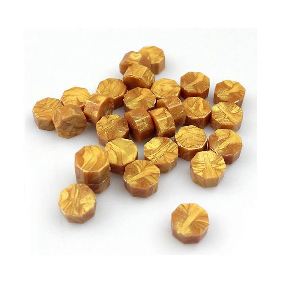 Wax Seal Kits Sealing Wax Bead Set Golden Octagon Wax Beads For Decorating Invitations 233Pcs