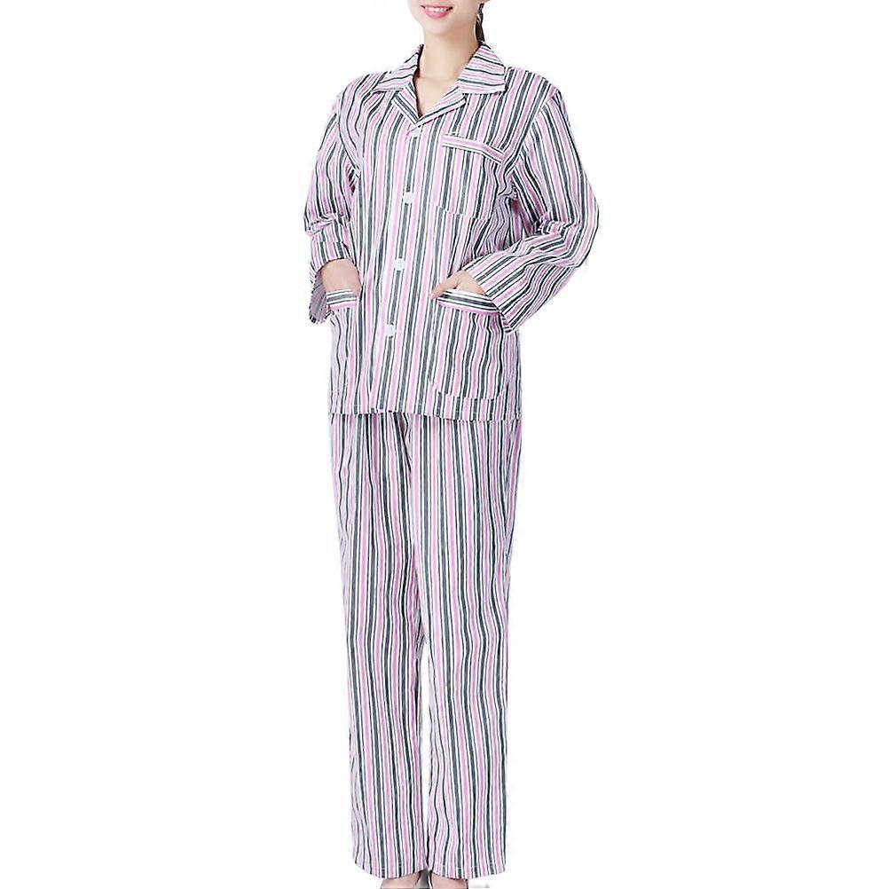 פיג'מה רכה עם שרוול ארוך לנשים סט בגדים נושמים לבית חולים ולבן 1 סט