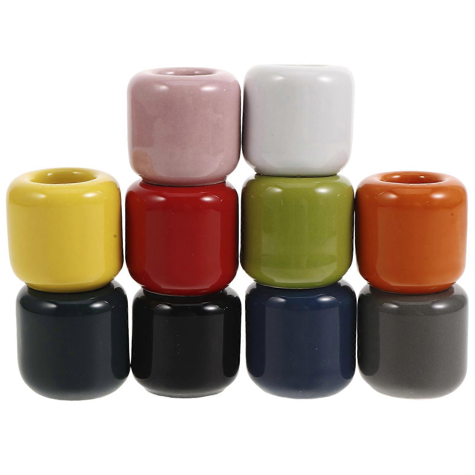 Candleholders for Table Decor Ceramics Candlestick Holders Assorted Decor 10Pcs