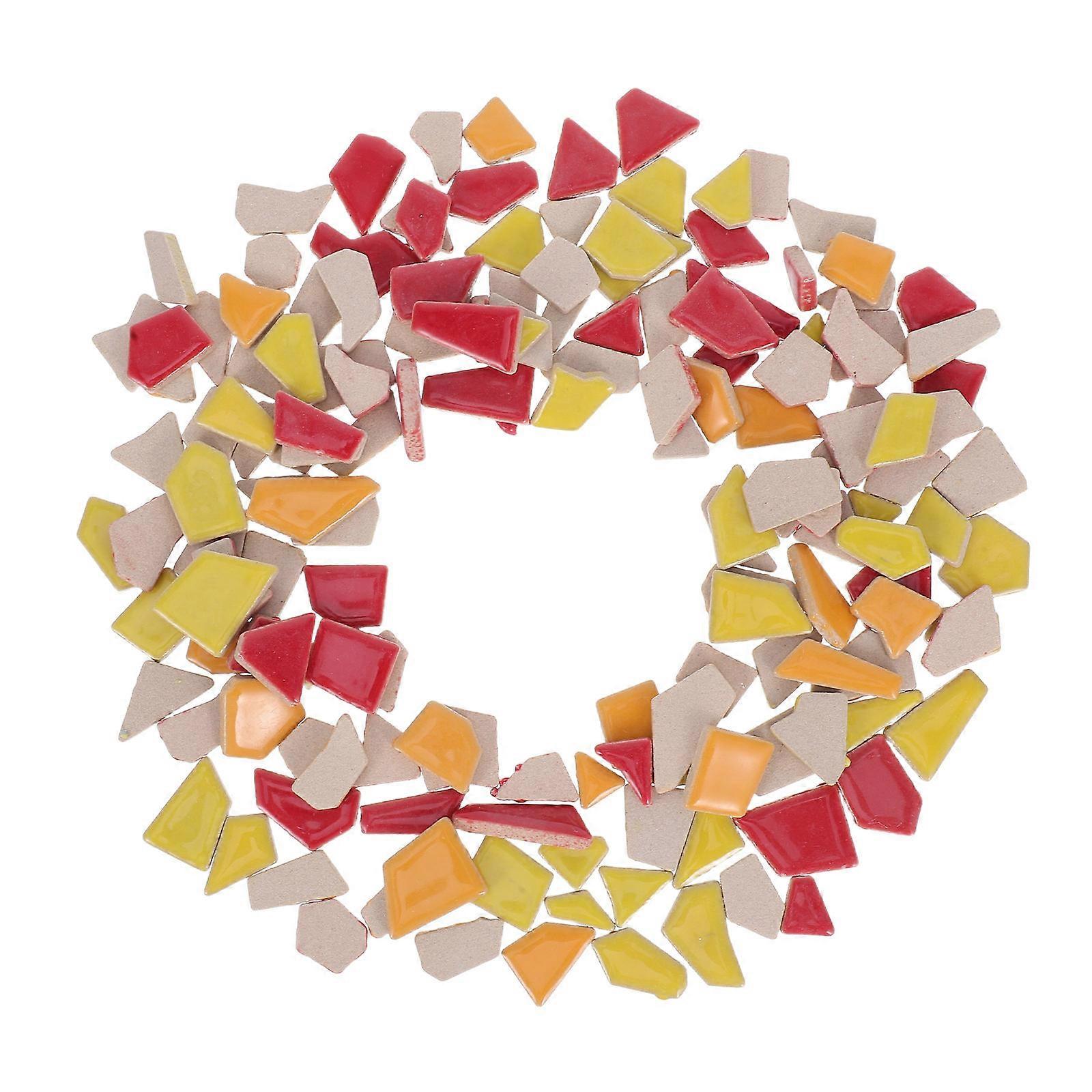1 Pack DIY Mosaic Supplies Irregular Ceramic Porcelain Pieces Mixed Colors for Creative Home Decor Flowerpots Vases