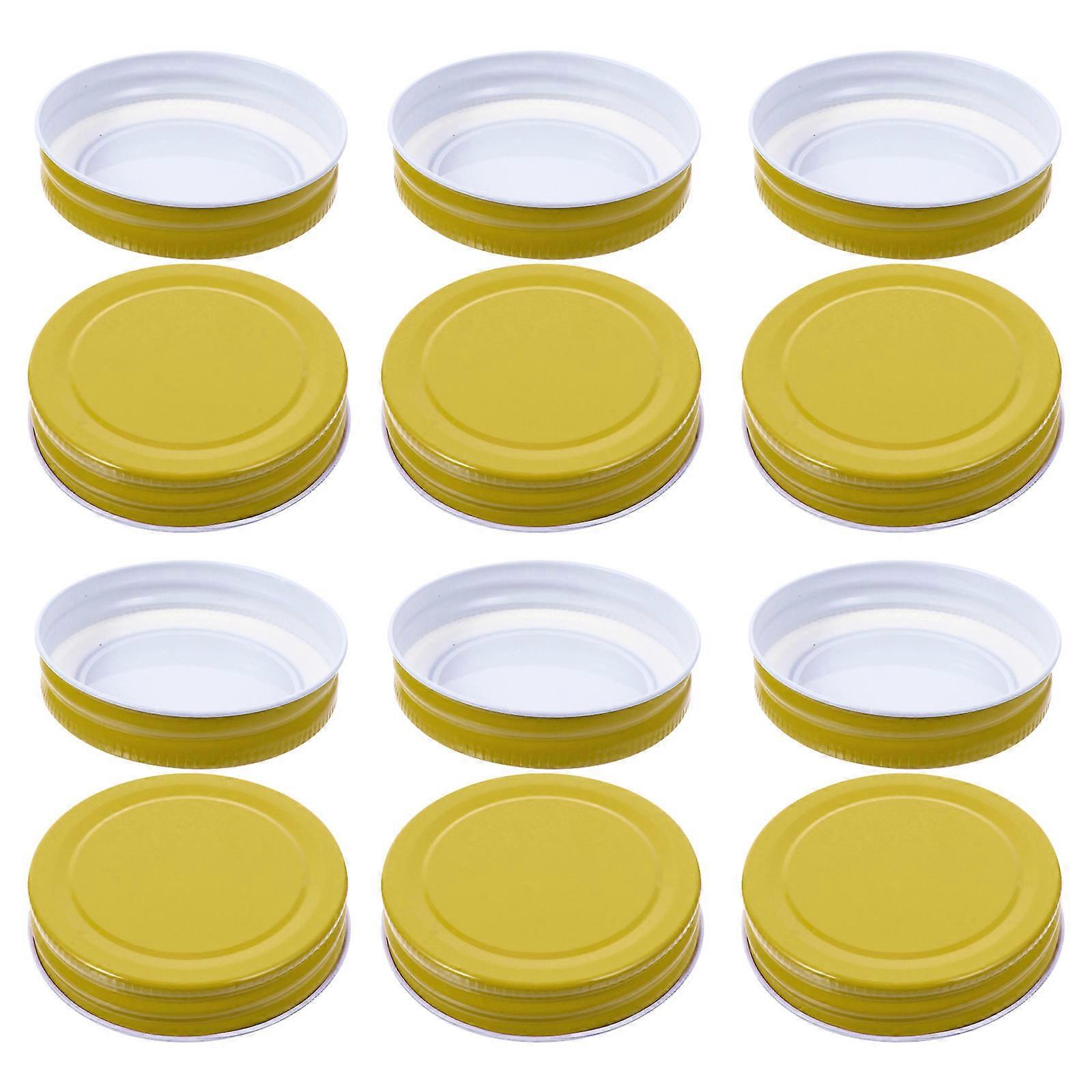 Here's a well structured product description and key information for the **"12pcs Tinplate Mason Jar Lids With Leakproof Seal Reusable Metal Caps For