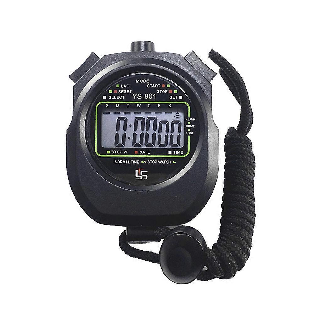 Stopwatch Timer Lap Split Digital For Athletes Outdoor Sports Plastic 1Set