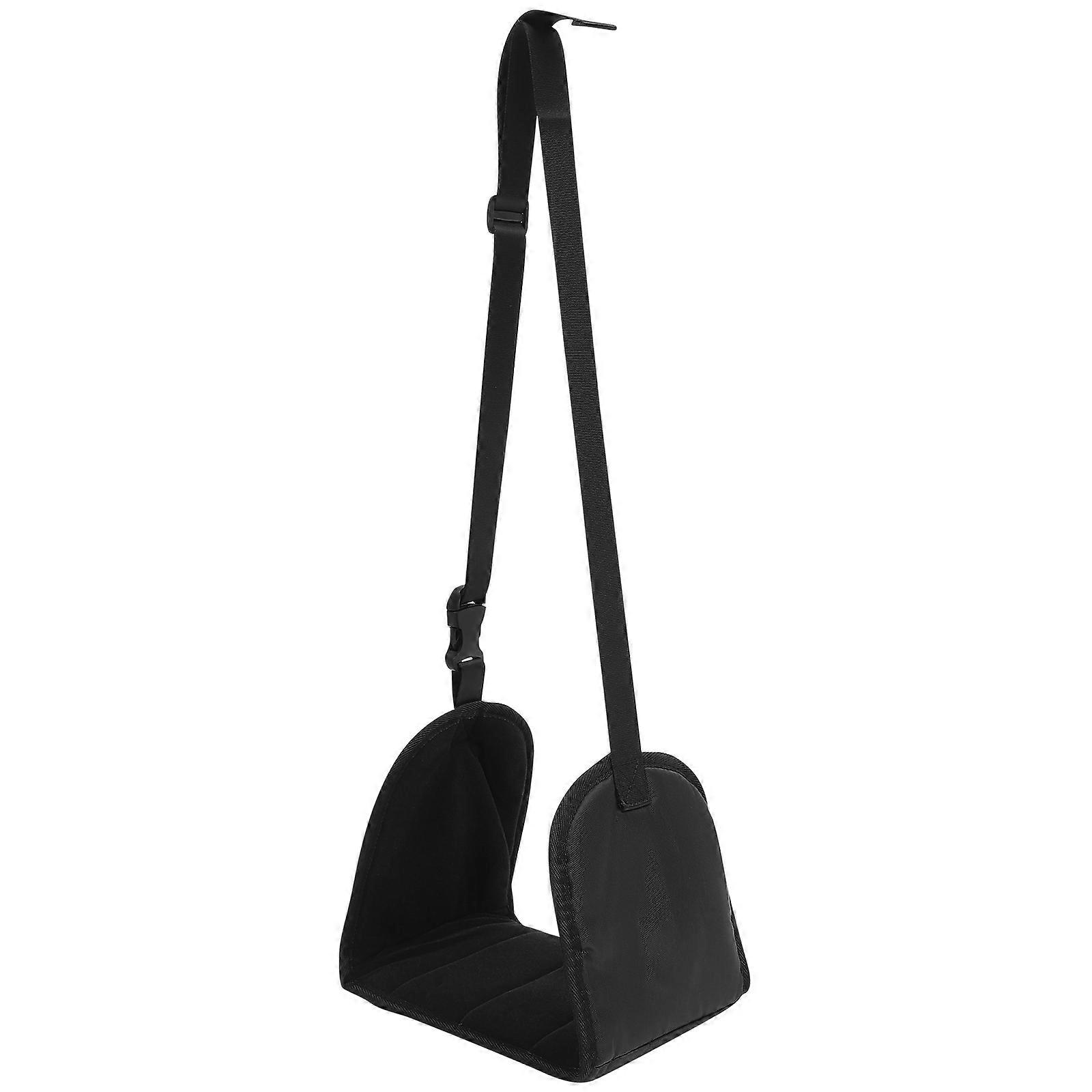 Office Footrest Foot Hammock Adjustable Length 55X16cm Black 1Set