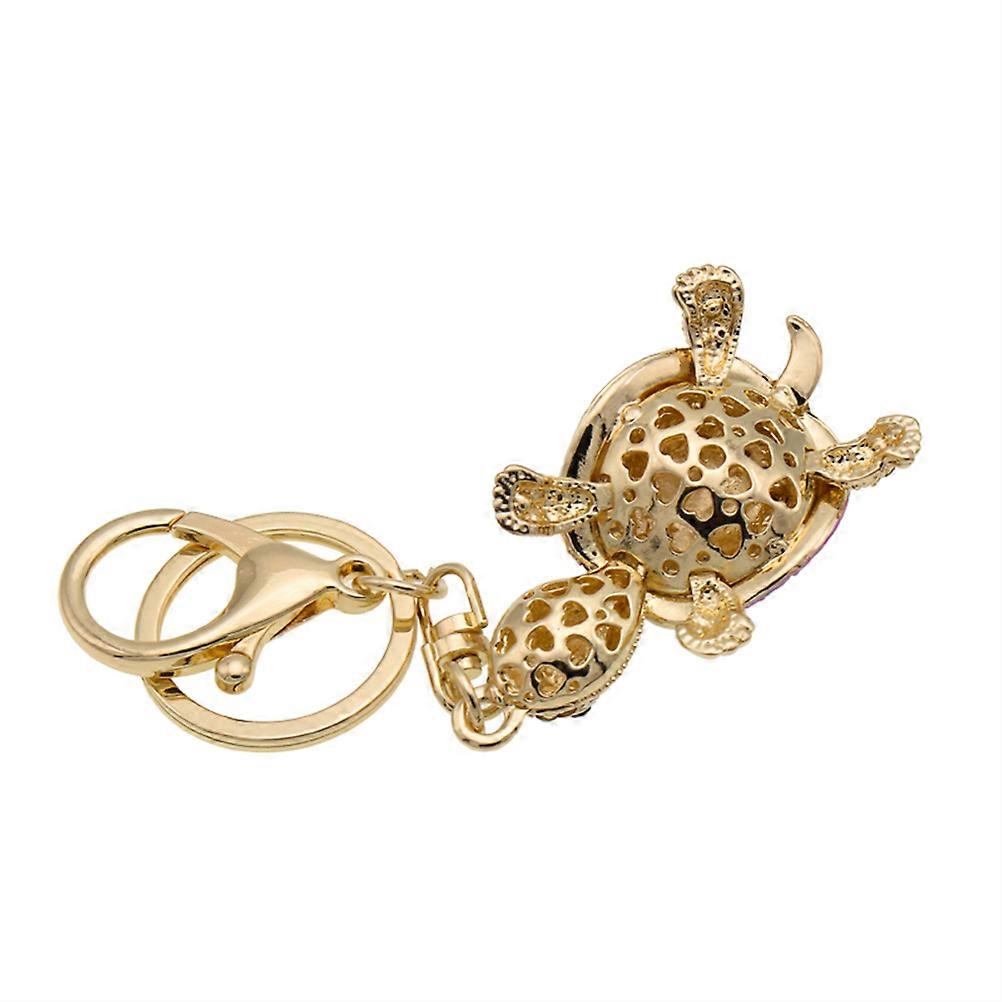 Turtle Rhinestone Keychain Car Keyring Purse Bag Pendant Decoration Hanging Accessory Creative present 12 x 3.2 x 1.8 cm 2Pack