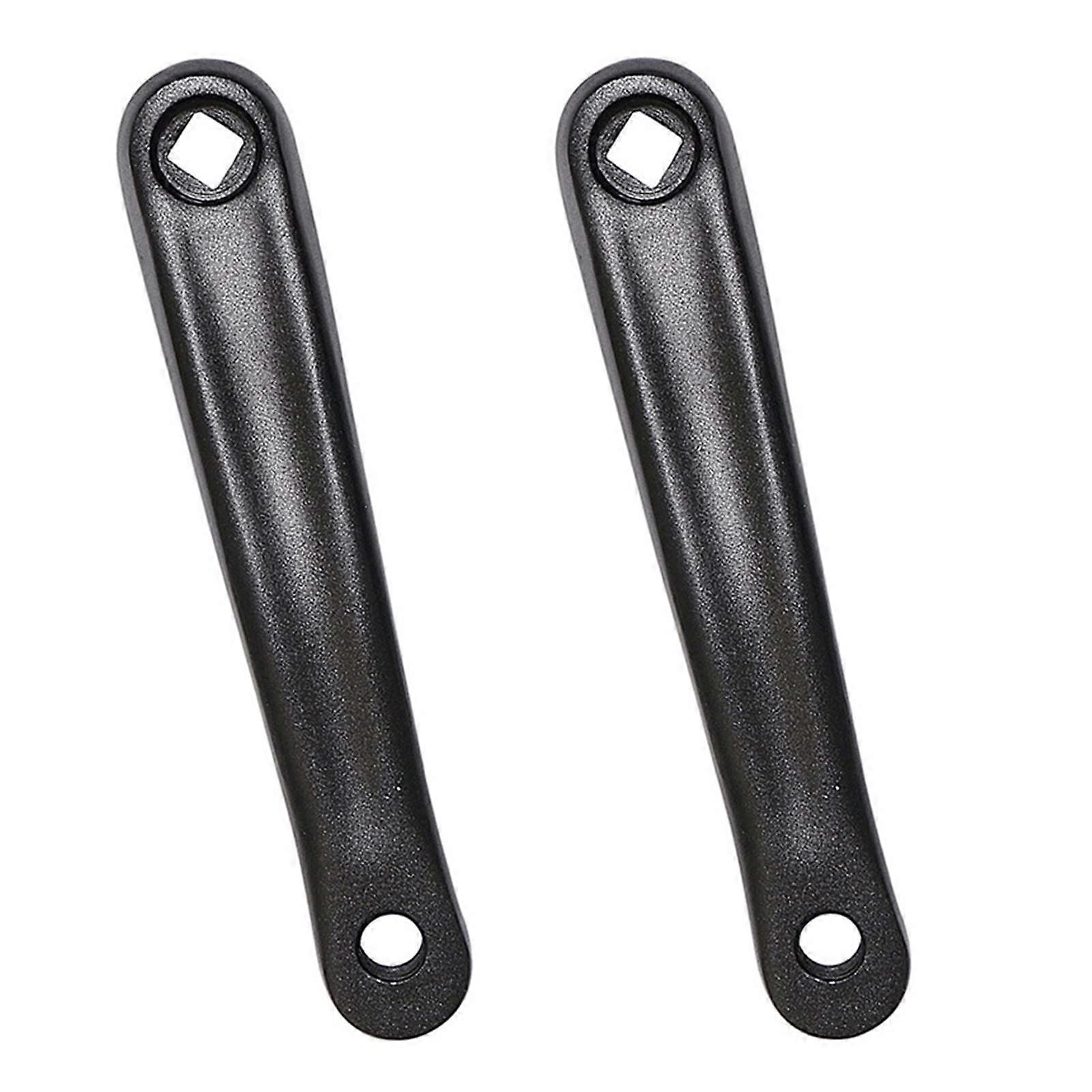 Cykel vevarmar par 170 mm (6,7 tum) aluminiumlegering, fyrkantigt hål, för drivmotor, horisontell kvadrat, svart