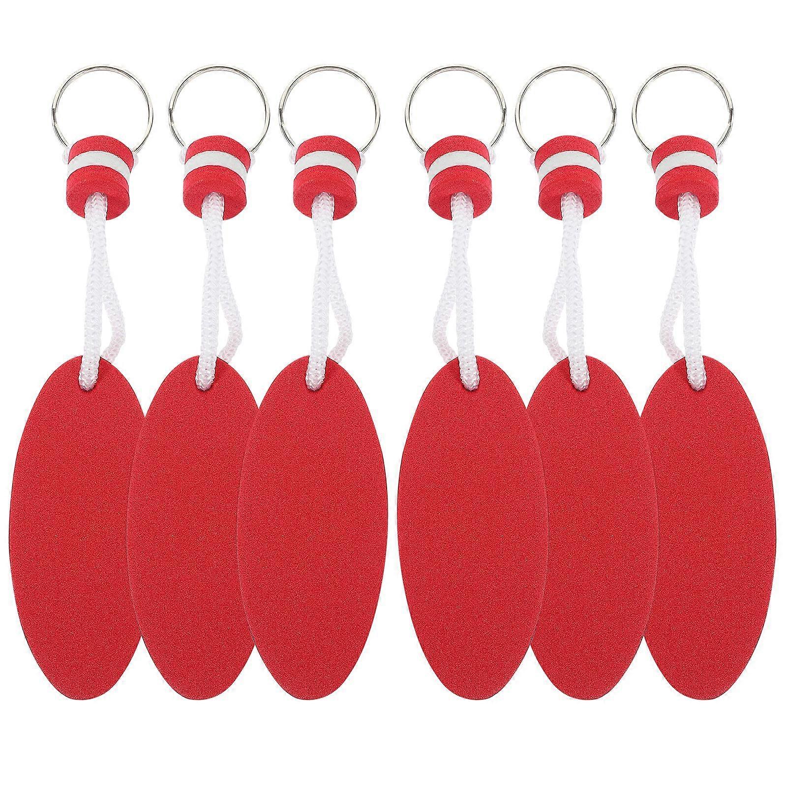 6Pcs Floating Keychains Colored Floating Key Rings Hanging Floating Keyrings Water Sports Keychains