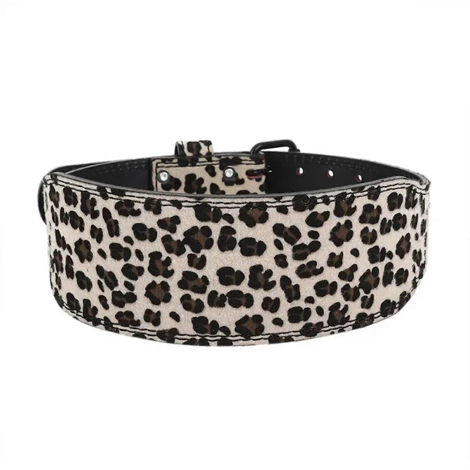 Leopard Fitness Belt Weight Lifting Squats Powerlifting Waist Support Gym Powerlifting Strength Training Waist Belt brown XL (waist 90108cm)