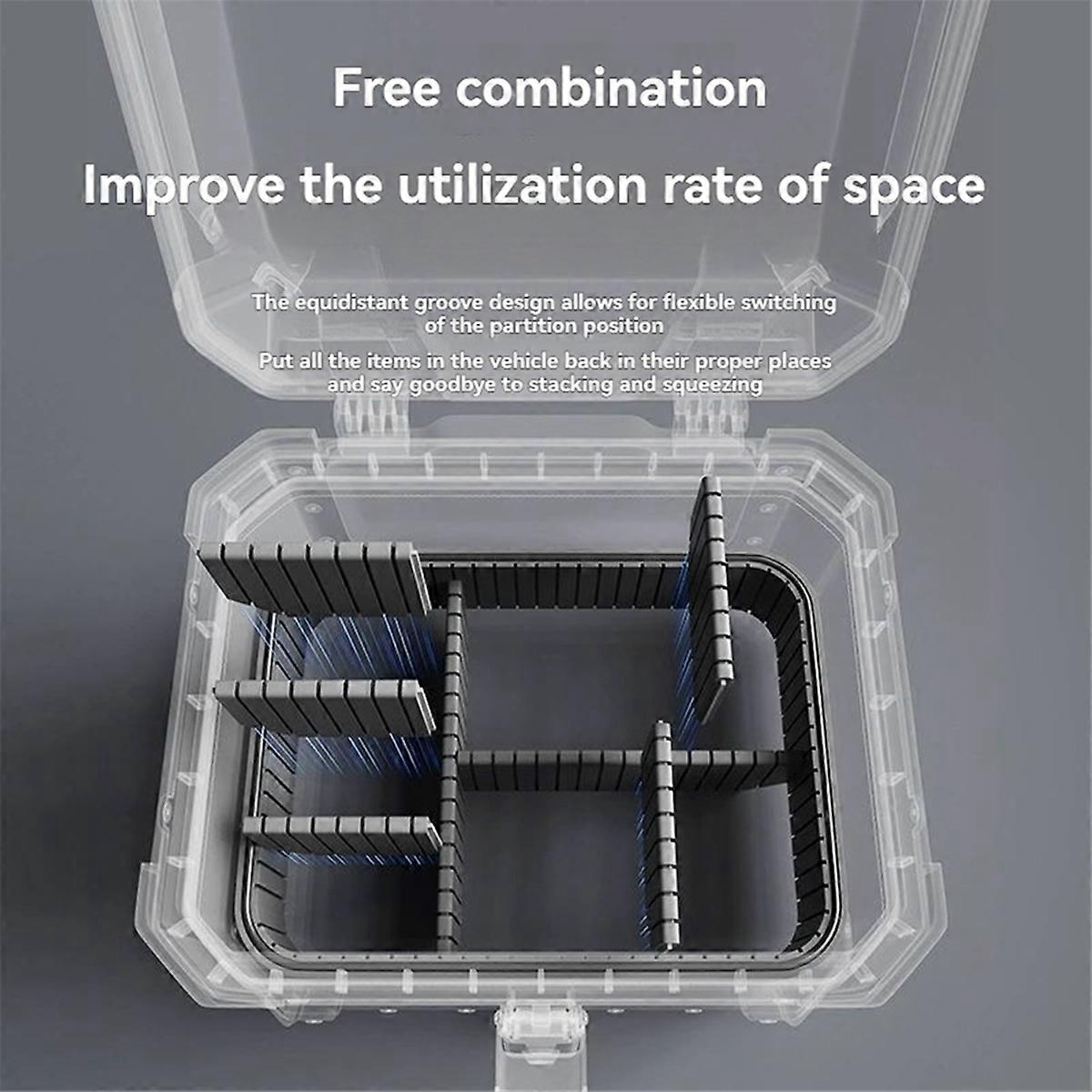 Motorcycle Luggage Trunk Isolation Plate Partition Board Set 36L